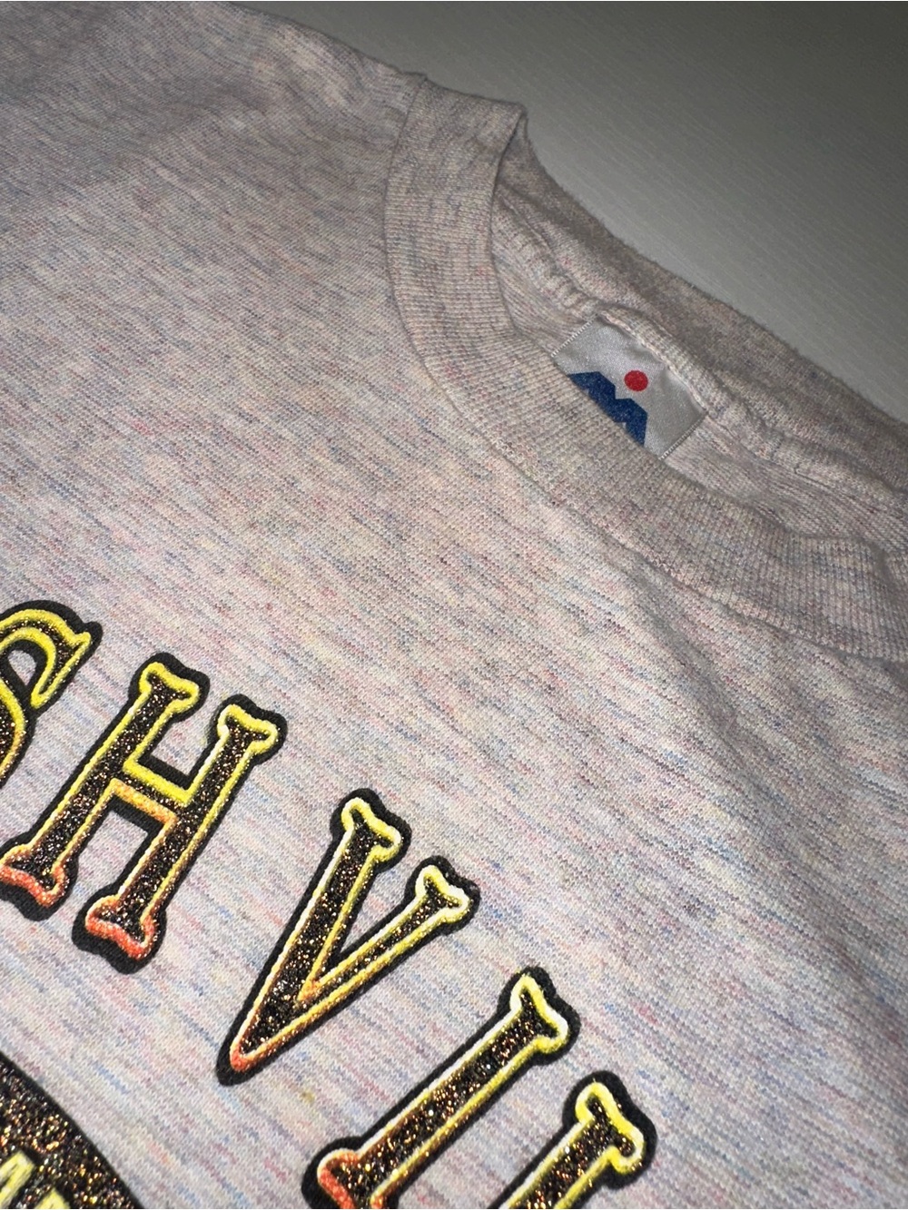 Vtg 90s Nashville Glittery Cotton Tshirt - Picture 6 of 10